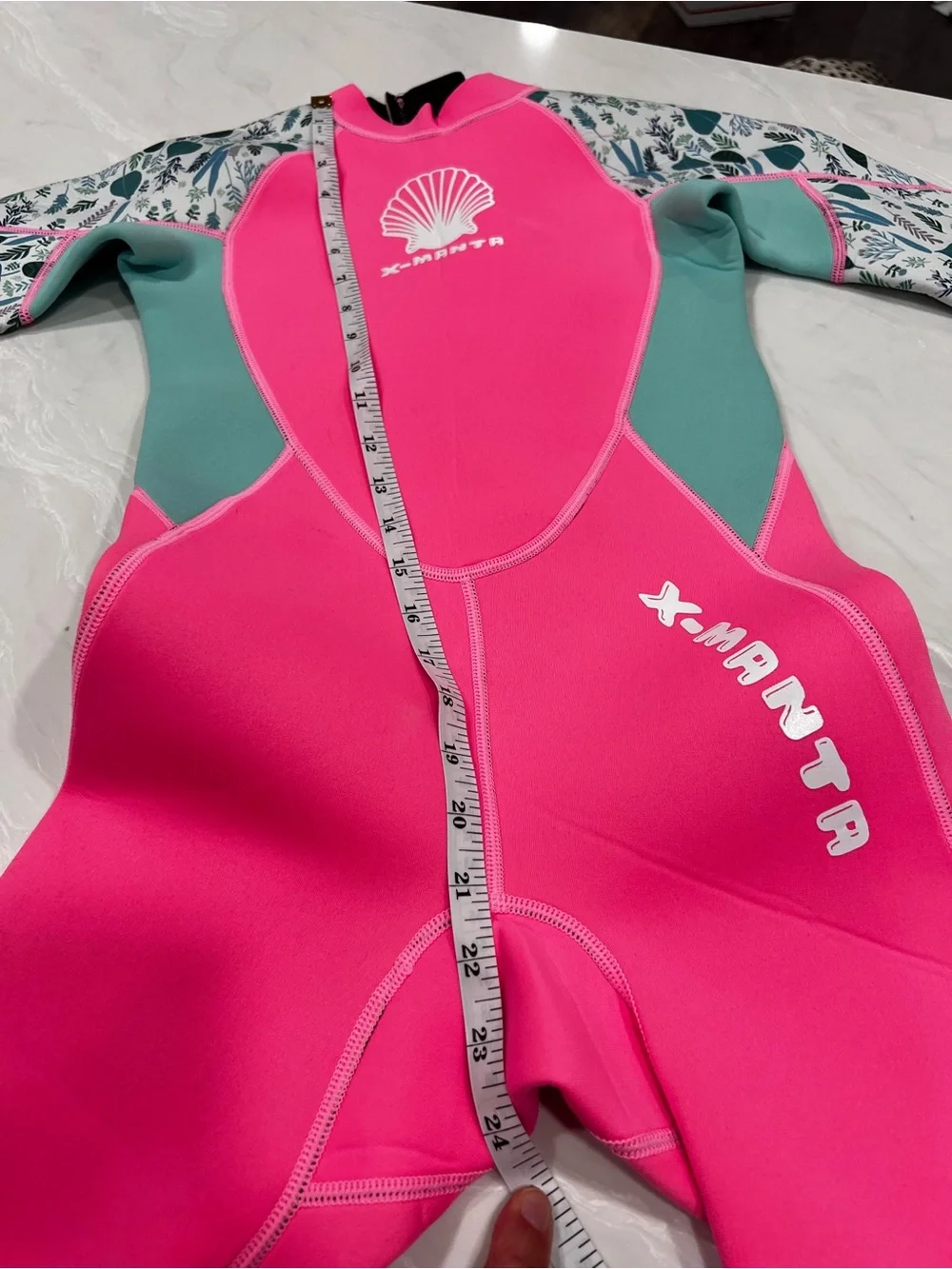 Dive and Sail Neoprene Kids’ Wetsuit Size XXL Pink Long Sleeve Back Zip Full